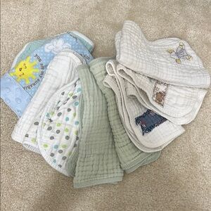 Baby Burp Rag Bundle Set - Multicolor